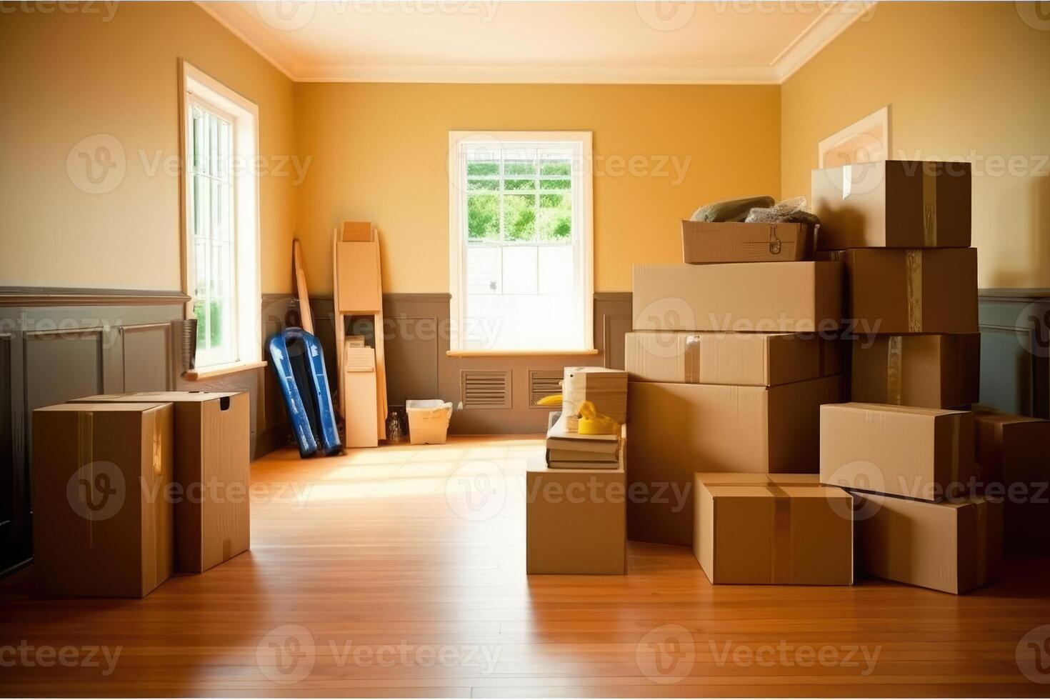 Neatly packed home ready for moving