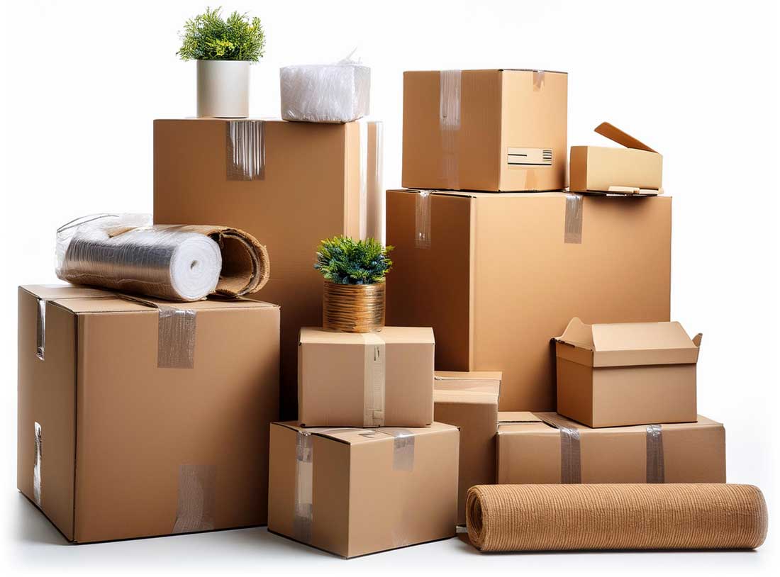 Professional packing boxes and supplies